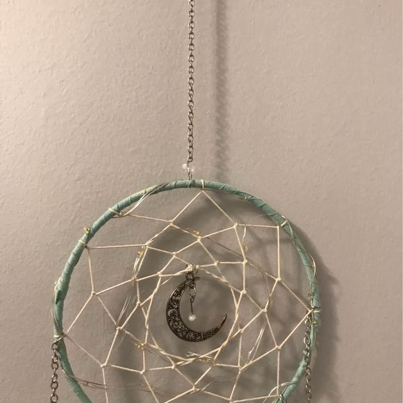 Beautiful baby blue colored dream catcher with moon - Picture 2 of 2